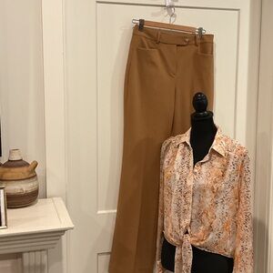 Calvin Klein Tan Straight Leg Women's Pants